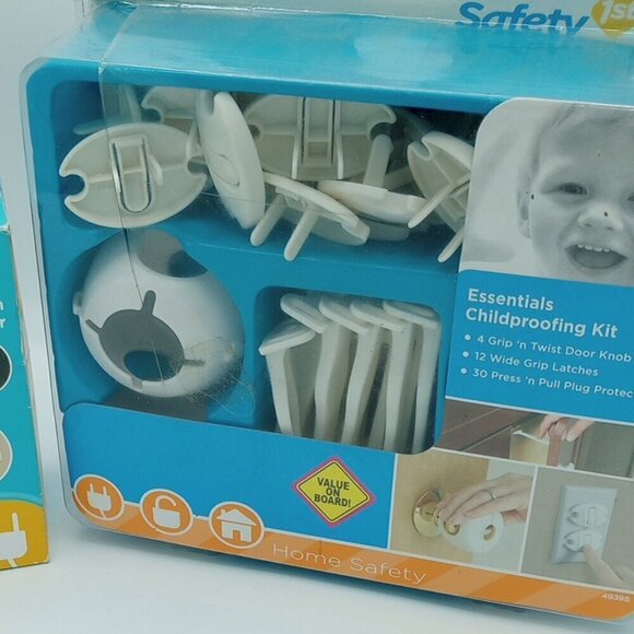Safety Outlet Cover Cord Shortener & Essentials Childproofing Kit Baby Toddler - Picture 7 of 13